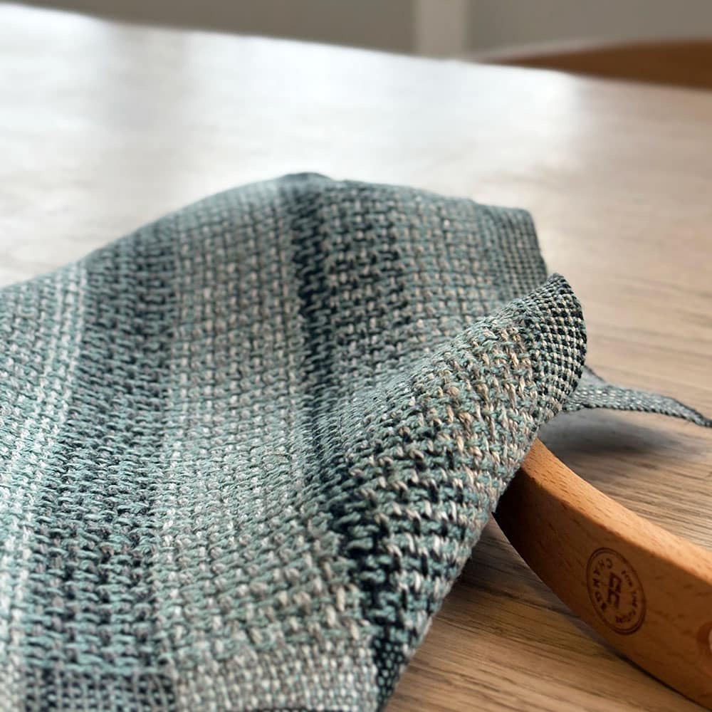 Håndvævet tyrkis karklud i ren hør