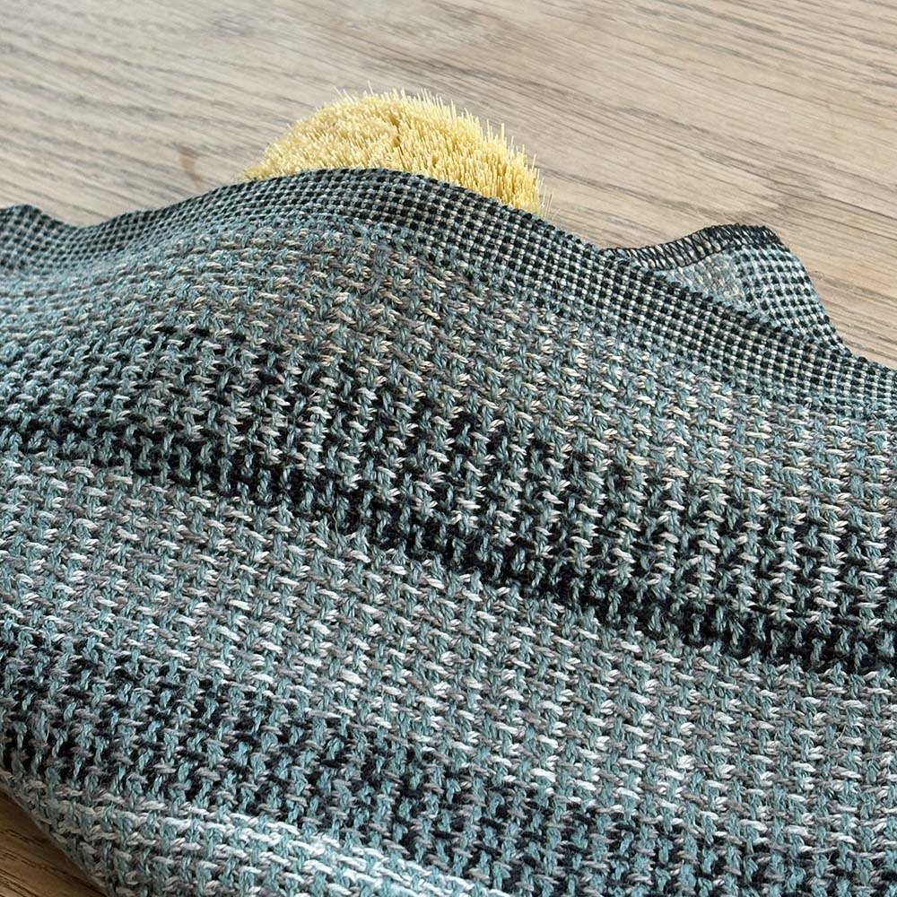 Håndvævet tyrkis karklud i ren hør