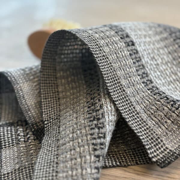 Håndvævet grå karklud i ren hør