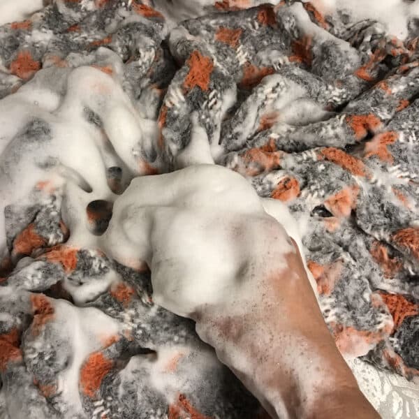 Håndvævet blød babyplaid